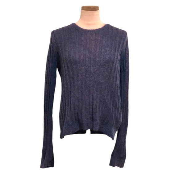 Opening Ceremony Sweater Size XL Tie Dye Blue Mohair Blend Ribbed Knit - Picture 1 of 12